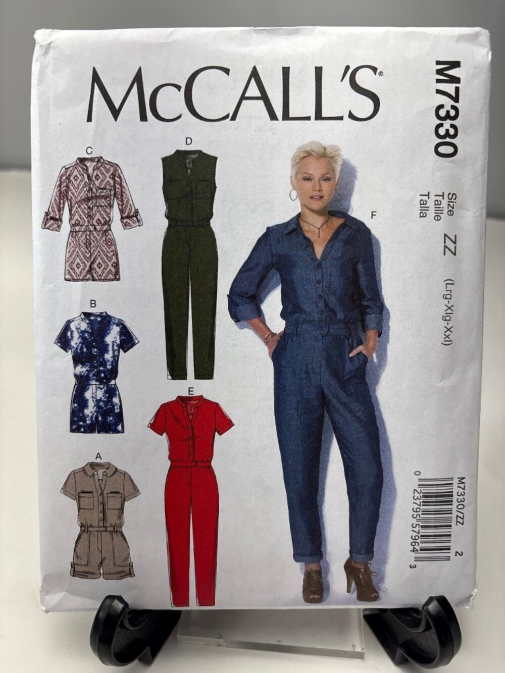 McCalls Sewing Pattern M7330 Misses Romper Jumpsuit Size 16-18-20-22-24-26 Uncut